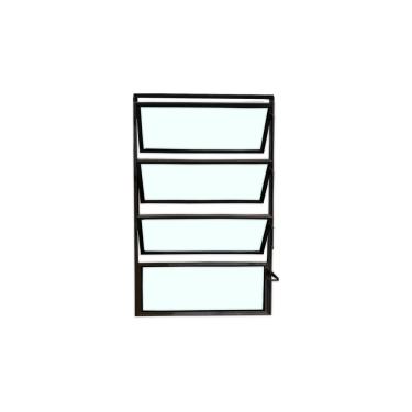 Imagem de Vitro Basculante Preto 80x60 Linha Esmeralda Vidro Liso