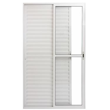 Imagem de Porta Balcão 3 Folhas Veneziana 210x150 Branco Linha 22