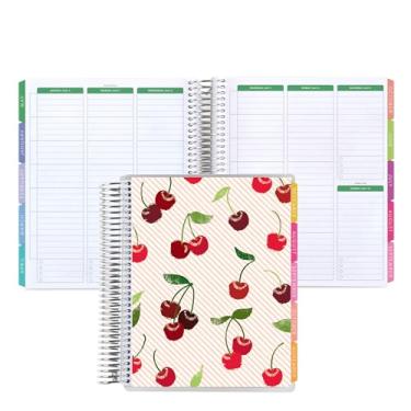 Imagem de Erin Condren Agenda escolar espiral de 12 meses (agosto de 2025 a julho de 2026), agenda escolar de 17,78 x 23 cm, caderno, rastreador de prazos e calendário acadêmico, capas de cereja, tema de viagem