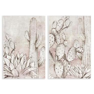 Imagem de Stupell Industries Conjunto de arte de placa de parede Botanical Oasis Guardians de 2 peças por Luna Mavis, 48 x 33