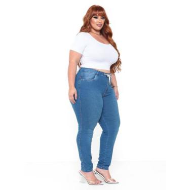 Imagem de Calça Skinny Feminina Plus Size Taiga Jeans Cintura Alta com lycra com