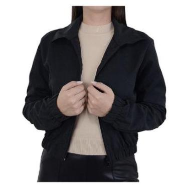 Imagem de Jaqueta Feminina Babicat Bomber Cupro Preta - B1857-Feminino