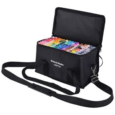 Imagem de Conjunto de Canetas Artisticas 120 Cores á Base de Álcool com Ponta Dupla para Crianças e Adultos, Dabo Shobo