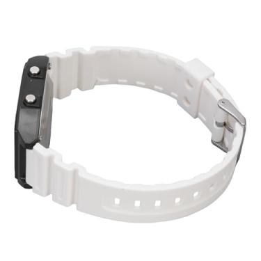 Imagem de Generic Relógio Eletrônico, Desgaste de Tira Resistindo a Tela Multifuncional de 150mAh Bateria Ao Ar Livre Assistir à Prova de água Curta para Homens Mulheres para a Festa de Pesca de Viagens (Branco)