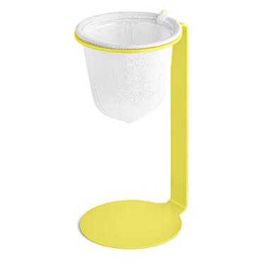 Imagem de Mini Coador de Café Naxos com Suporte de Aço Reforçado e Filtro de Algodão Reutilizável – Preparo Individual, Portátil e Sustentável, Café Coado Autêntico – Cor: Amarelo