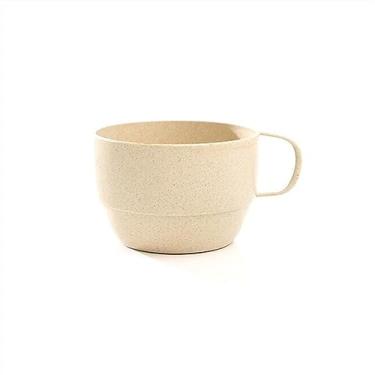 Imagem de Caneca Copo de Leite Estilo Europeu Caneca de Café Simples Café da Manhã Copo de Beber Amigável Caneca de Café (Cor: Bege)