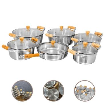 Imagem de Jogo De Panelas Alumínio Fundido Polido E Frigideira 20 Cm