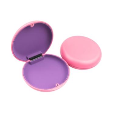 Imagem de Estojo Protetor para Alinhadores, Dentaduras e Aparelhos de Bruxismo – Armazenamento Compacto e Seguro (Rosa)