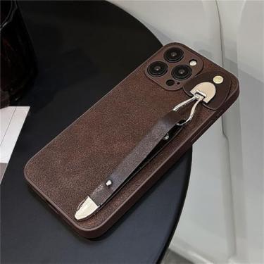Imagem de Suporte de alça de pulso capa de telefone para iphone 15 14 13 12 11pro max buraco fino proteção da câmera capa traseira de silicone, 1, para iphone 14 pro