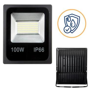 Imagem de Refletor 100w Holofote Bivolt IP66 Resistente Chuva e Poeira Jardim, G