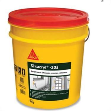 Imagem de Cola Sela Trinca Sikacryl 5Kg Acrilica Branca 531856