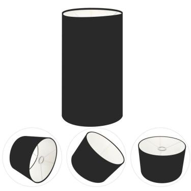 Imagem de Cúpula Abajur E Luminária Cilíndrica Vivare Cp-7002 ø13x30cm - Bocal Nacional Preto
