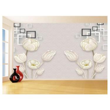 Imagem de Papel De Parede 3D Floral Textura Sala Flores 3,5M Xfl260 - Você Decor