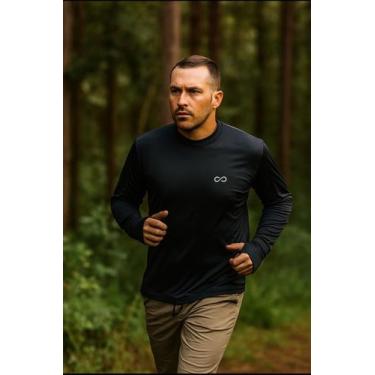 Imagem de Blusa Masculina Manga Longa Com Luva Via Ello Proteção UV Treino Traba