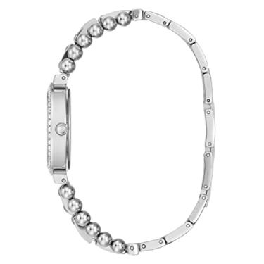 Imagem de GUESS Relógio feminino de 30 mm com bola e cristal, Prateado/prateado, GALA