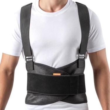 Imagem de Cinta Lombar Faixa Abdominal Suspensorio Corretor Postura Carregar com