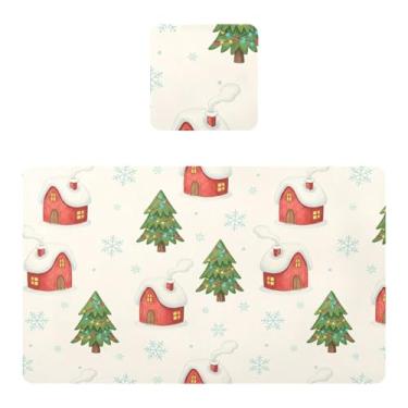 Imagem de Burbuja Jogo americano conjunto de 2, tapetes de mesa de cozinha de PVC antiderrapantes resistentes ao calor à prova d'água para mesa de jantar, laváveis, 30,5 x 45,7 cm