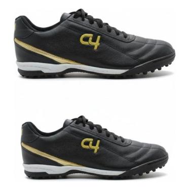 Imagem de Kit 2 Futebol Contendo Uma Chuteira De Society - C4 Sports, Preto, 44 