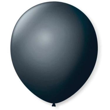 Imagem de Balão p/Decoração Redondo N.09 Preto Ébano 50un - São Roque - SAO ROQU