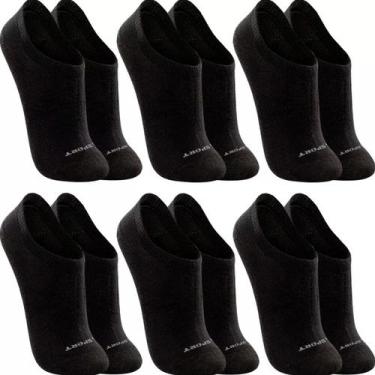 Imagem de Kit 6 Pares Meias Lupo Invisível Sapatilha Soquete Original, Preto, 37