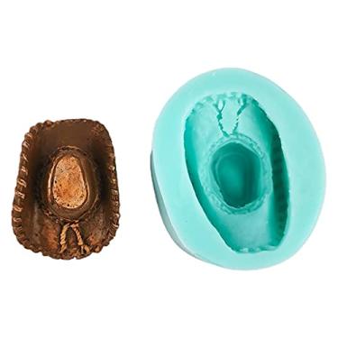 Imagem de Assadeira SOFEA Chapéu de Cowboy Forma de Silicone Molde Fondant Chocolate Doce Forma Geléia Bandeja Decoração De Bolo