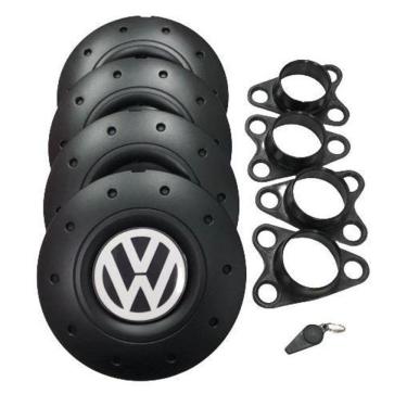 Imagem de Calotas Miollo Vw Polo Aro 14 2004/2017 Estilo Amarok Preto