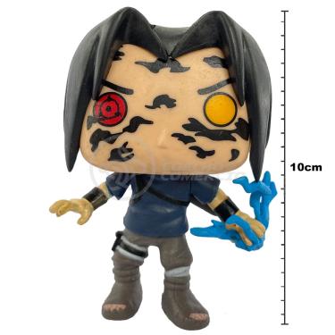 Totem Pequeno Boneco Naruto Sasuke Uchiha 7cm + Base