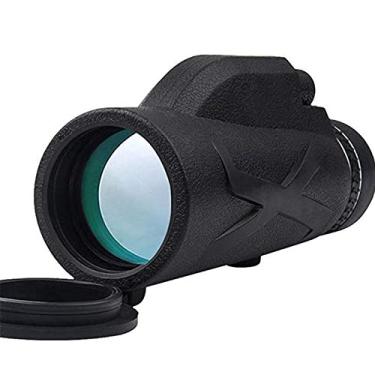Imagem de Telescópio monocular, luneta à prova d'água com suporte para telefone e tripé telescópico, câmera com lente óptica monocular 80x100