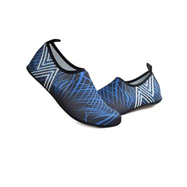 Imagem de Jueshanzj Sapatos de natação de verão com sola fina e sola descalço, pele aderente ao rio, sapatos de praia, K24, 8.5