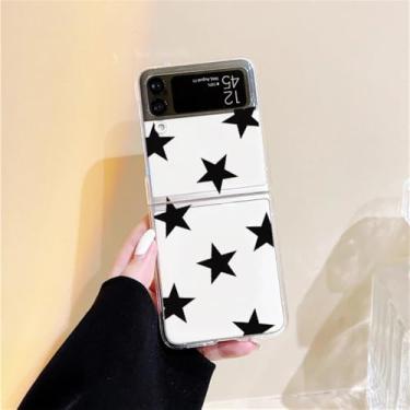 Imagem de Super Star Phone para Samsung Galaxy Z Flip 6 Case Transparent Stars Clear Hard Cover para Samsung ZFlip4 Z Flip5 4 Bag, Style 8, para Galaxy ZFlip 6