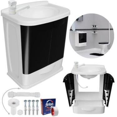 Imagem de Gabinete 2 Portas Suspenso Banheiro Lavatório + Torneira + - Astra