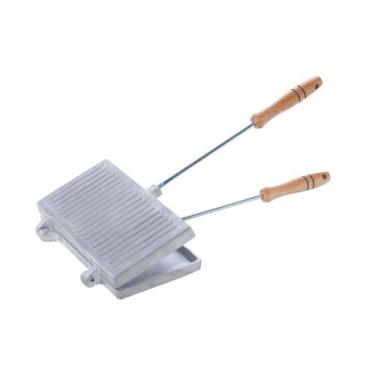 Imagem de Torradeira dupla para fogão sanduicheira alumínio anodilar