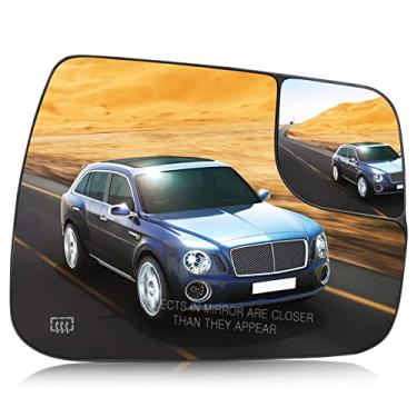 Imagem de Hurotoms Vidro retrovisor lateral do passageiro para Dodge Ram 1500 compatível com espelhos retrovisores aquecidos 2019 2020 2021 com placa traseira de substituição 68402095AA