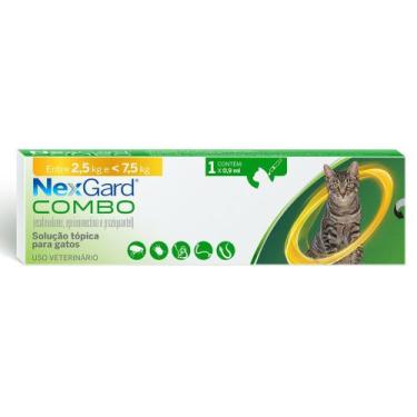 Imagem de NexGard Combo para Gatos de 2,5kg a 7,5kg Solução Tópica 1 Unidade de 