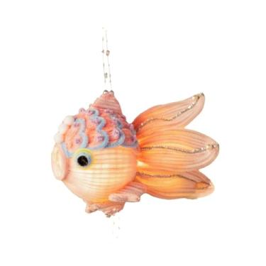 Imagem de Esquirla Bonito enfeite de peixinho dourado de lanterna de papel com luz desenho animado lanterna portátil faça você mesmo material para parque quarto infantil, Rosa