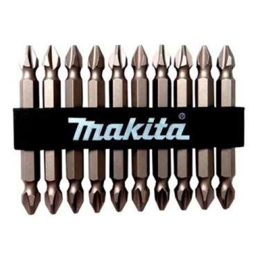 Imagem de Kit Ponteira C/ 10 Bit Ponta Dupla Philips Ph2 Makita D34366