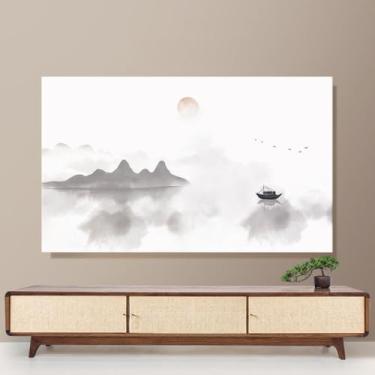 Imagem de Capa protetora de tela de TV com tudo incluído, pano de tela chinês moderno, capa protetora de monitor de TV de computador para Smart TV LCD LED 42-100 polegadas ||70-75 polegadas