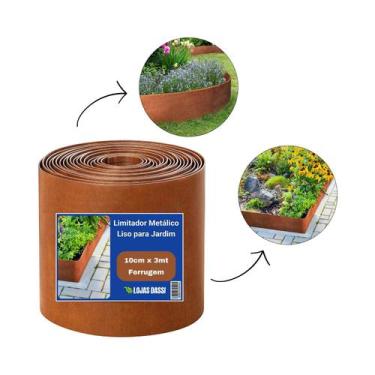 Imagem de Separador Flexível Metálico P/ Exteriores 10cm x 3mt - Montar & Planta
