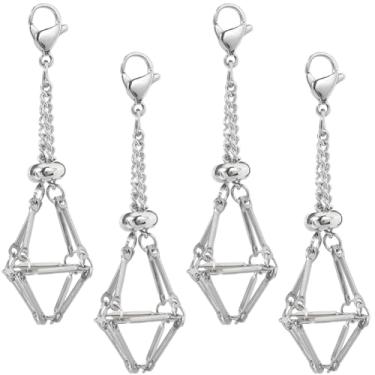 Imagem de SUNNYCLUE 1 caixa, 10 peças, porta-chaves de cristal, porta-chaves em massa, prata, metal, ajustável, pedra preciosa, chaveiro vazio para fazer joias, berloques, suprimentos, chaveiros, artesanato,