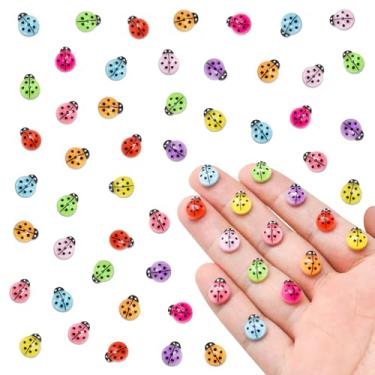 Imagem de WOZADU 200 PCS Tiny Ladybug for Crafts Dollhouse Miniatures Things Luminous Mini Ladybug for Fairy Garden Micro Landscaping Decoration