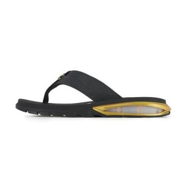 Imagem de Chinelo kenner masculino orak djh, Preto, Dourado, 41