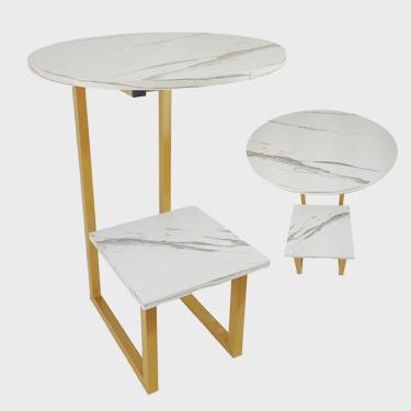 Imagem de Mesa Lateral Canto Cabeceira Quarto Escritorio Sala Multifuncional Varanda Moderno Minimalista Decoraçao