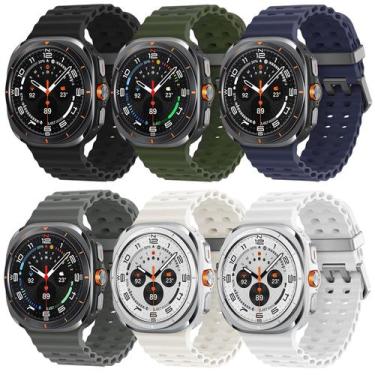 Imagem de Pulseiras de Silicone para Samsung Galaxy Watch Ultra 47mm (Pacote com