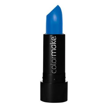 Imagem de Batom Neon Fluorescente Cremoso Colormake Luz Negra Vegano, Azul Neon