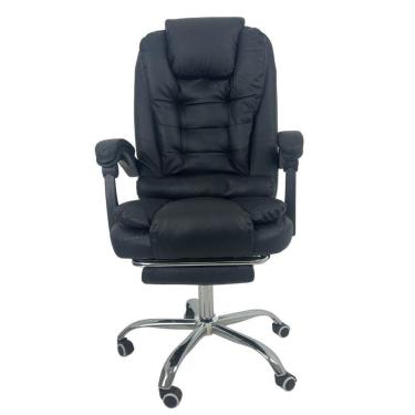 Imagem de Cadeira De Escritório Presidente Soft Ergonômica Apoio Para Pés Preto