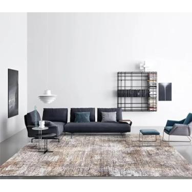 Imagem de Tapetes grandes e abstratos simples para sala de estar, quarto, decoração de casa, sofá, mesa, área, entrada moderna (120 x 200 cm, 47 x 78,7 pol./Sem fiapos)