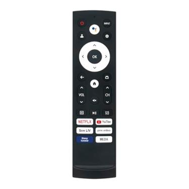 Imagem de PERFASCIN ERF3T90H 313301 91-002708-0401 Controle remoto de voz de substituição adequado para Hisense 50A6K 50 polegadas UHD 4K Smart TV LED TV ERF3M90H ERF3S90H