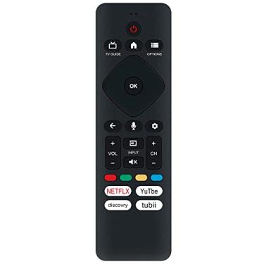 Imagem de URMT26CND002 Controle remoto de substituição de voz aplicável para Philips Google TV 50PUL7672/F7 75PUL7552/F7 5PUL7552/F7 43PUL7672/F7 65PUL7672/F7 55PUL7672/F7 55PUL7552/F7 50PUL7 552/F7