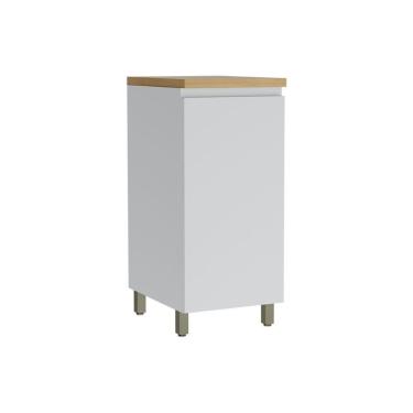 Imagem de Gabinete De Cozinha Modulado Balcão Com Tampo Rainha Com 1 Porta 40cm Branca-nature - Nesher