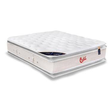 Imagem de Colchão Casal Espuma Viscoelástico Visco Gel Molas Ensacadas Pocket Vitagel Slx Double Face Pillow Top (138x188x36) - Castor